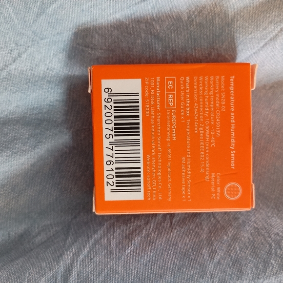 NIB SONOFF SNZB-02 ZigBee Temperature & Humidity Sensor - Picture 3 of 5